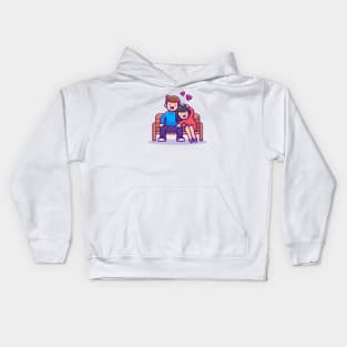 Cute Couple Human Kids Hoodie